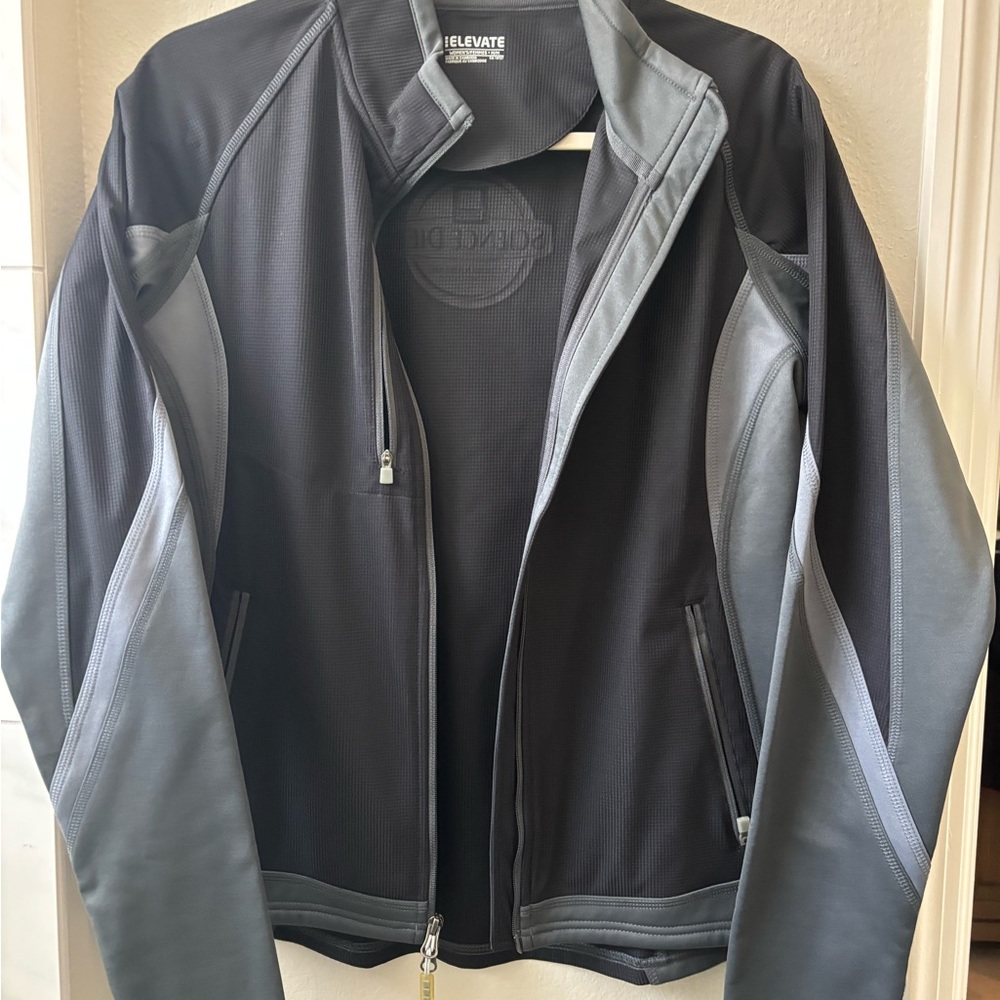 Elevate Black and Gray Performance Jacket